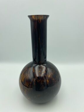 Dark Tortoiseshell Glass Bud Vase - Home Accents